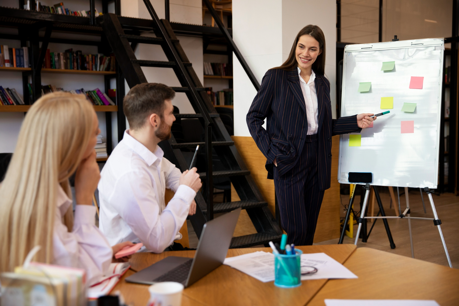 Professionals developing practical business and workplace skills